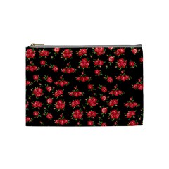 Red Roses Cosmetic Bag (medium) by designsbymallika