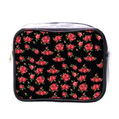 Red Roses Mini Toiletries Bag (one Side) by designsbymallika