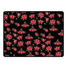 Red Roses Double Sided Fleece Blanket (small)  by designsbymallika