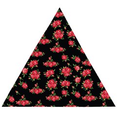 Red Roses Wooden Puzzle Triangle by designsbymallika