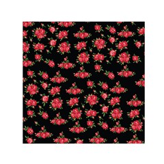 Red Roses Small Satin Scarf (square) by designsbymallika