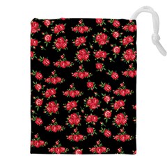 Red Roses Drawstring Pouch (4xl) by designsbymallika