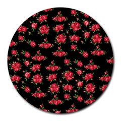 Red Roses Round Mousepads