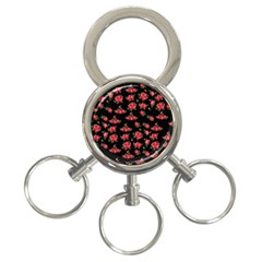 Red Roses 3-ring Key Chain by designsbymallika