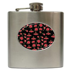 Red Roses Hip Flask (6 Oz) by designsbymallika