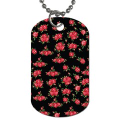 Red Roses Dog Tag (two Sides) by designsbymallika