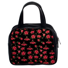 Red Roses Classic Handbag (two Sides) by designsbymallika