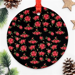 Red Roses Ornament (round) by designsbymallika