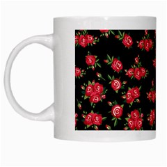 Red Roses White Mugs by designsbymallika