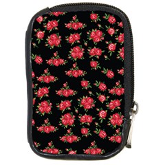 Red Roses Compact Camera Leather Case by designsbymallika