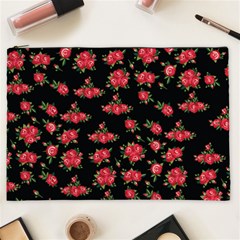 Red Roses Cosmetic Bag (xxl) by designsbymallika