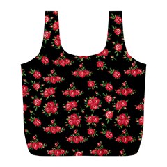 Red Roses Full Print Recycle Bag (l) by designsbymallika