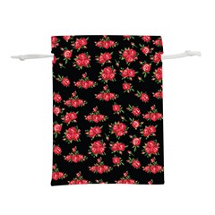 Red Roses Lightweight Drawstring Pouch (l) by designsbymallika