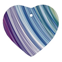 Rainbow Stripes Ornament (heart)