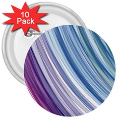 Rainbow Stripes 3  Buttons (10 Pack)  by Dazzleway