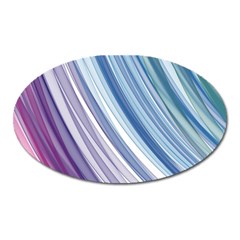 Rainbow Stripes Oval Magnet by Dazzleway