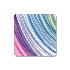 Rainbow Stripes Square Magnet by Dazzleway