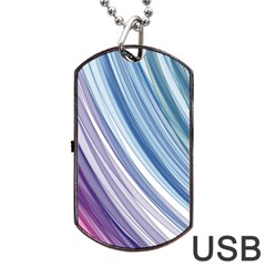 Rainbow Stripes Dog Tag Usb Flash (one Side) by Dazzleway