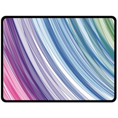 Rainbow Stripes Double Sided Fleece Blanket (large)  by Dazzleway