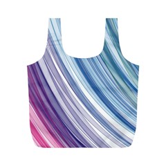 Rainbow Stripes Full Print Recycle Bag (m) by Dazzleway