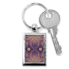 Gold And Purple Key Chain (rectangle) by Dazzleway