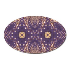 Gold And Purple Oval Magnet by Dazzleway