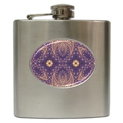 Gold And Purple Hip Flask (6 Oz) by Dazzleway