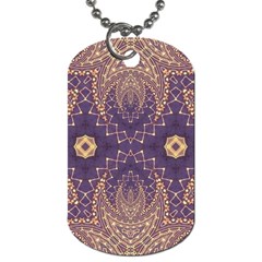 Gold And Purple Dog Tag (two Sides) by Dazzleway