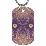 Gold and purple Dog Tag (Two Sides) Front