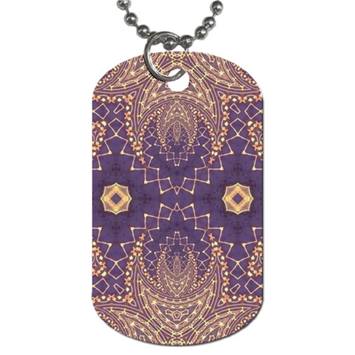 Gold and purple Dog Tag (Two Sides)