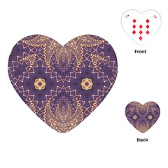 Gold And Purple Playing Cards Single Design (heart) by Dazzleway