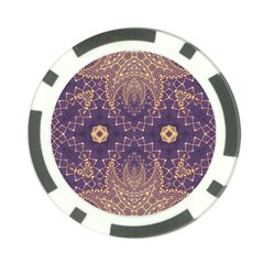 Gold And Purple Poker Chip Card Guard (10 Pack) by Dazzleway