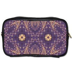 Gold And Purple Toiletries Bag (two Sides) by Dazzleway