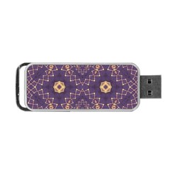 Gold And Purple Portable Usb Flash (two Sides) by Dazzleway