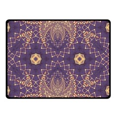 Gold And Purple Double Sided Fleece Blanket (small)  by Dazzleway