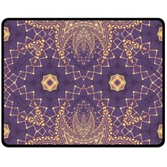 Gold And Purple Double Sided Fleece Blanket (medium)  by Dazzleway