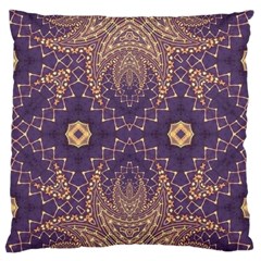 Gold And Purple Large Flano Cushion Case (one Side) by Dazzleway