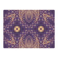 Gold And Purple Double Sided Flano Blanket (mini)  by Dazzleway