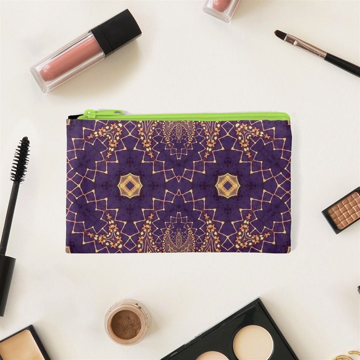 Gold and purple Cosmetic Bag (XS)