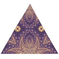 Gold And Purple Wooden Puzzle Triangle by Dazzleway