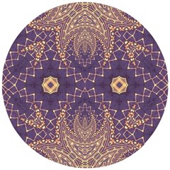 Gold And Purple Wooden Puzzle Round by Dazzleway