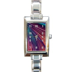 Metallic Rainbow Rectangle Italian Charm Watch by Dazzleway