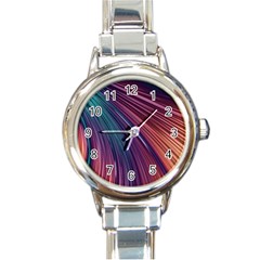 Metallic Rainbow Round Italian Charm Watch by Dazzleway