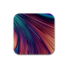 Metallic Rainbow Rubber Square Coaster (4 Pack)  by Dazzleway