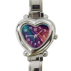 Metallic Rainbow Heart Italian Charm Watch by Dazzleway