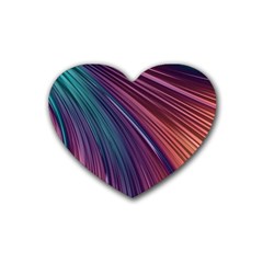 Metallic Rainbow Rubber Coaster (heart)  by Dazzleway