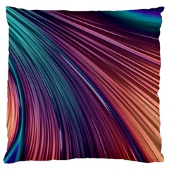 Metallic Rainbow Large Flano Cushion Case (two Sides) by Dazzleway