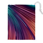 Metallic rainbow Drawstring Pouch (5XL) Front