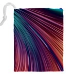 Metallic rainbow Drawstring Pouch (5XL) Back