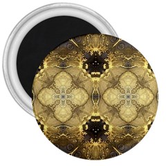 Black And Gold 3  Magnets by Dazzleway